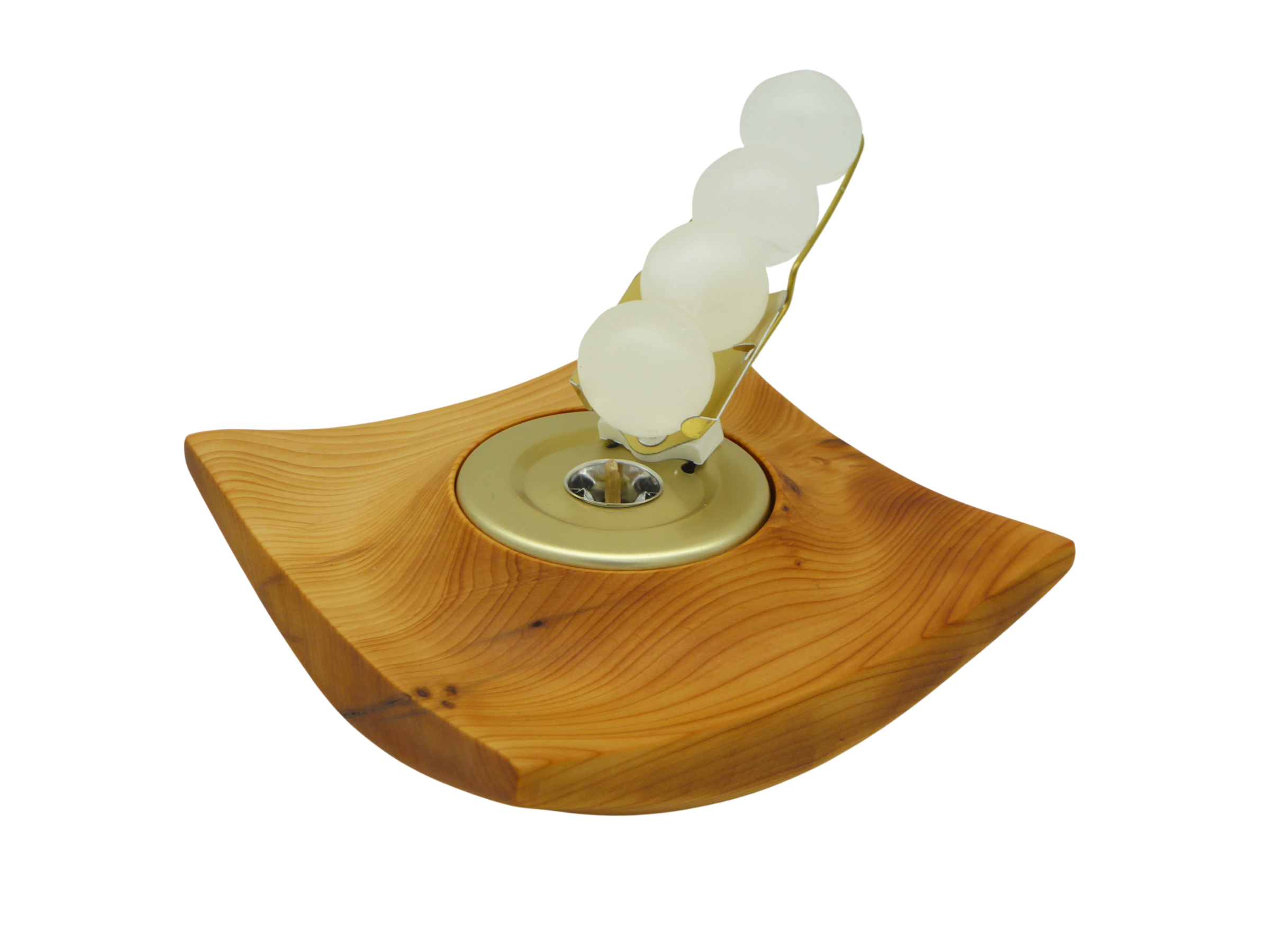 Holz Kerzenhalter mit Wachskugeln – Bild 8